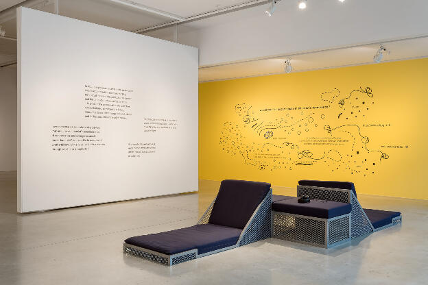 Ricardo Basbaum: The Production of the Artist as a Collective Conversation, installation view, Audain Gallery, 2014